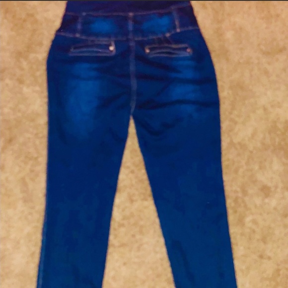 Skinny jeans denim jumpsuit size L fits medium - Picture 2 of 2